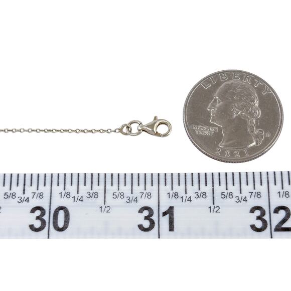 Estate Sterling Silver 925 0.8mm Cable Link Chain Necklace 31" - Picture 3 of 4